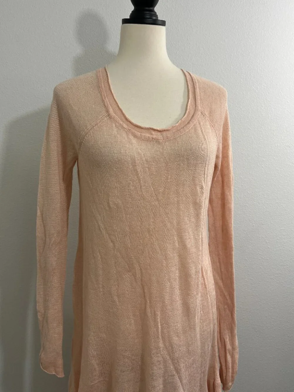 Free People Large Knit Seashell Pink Dress